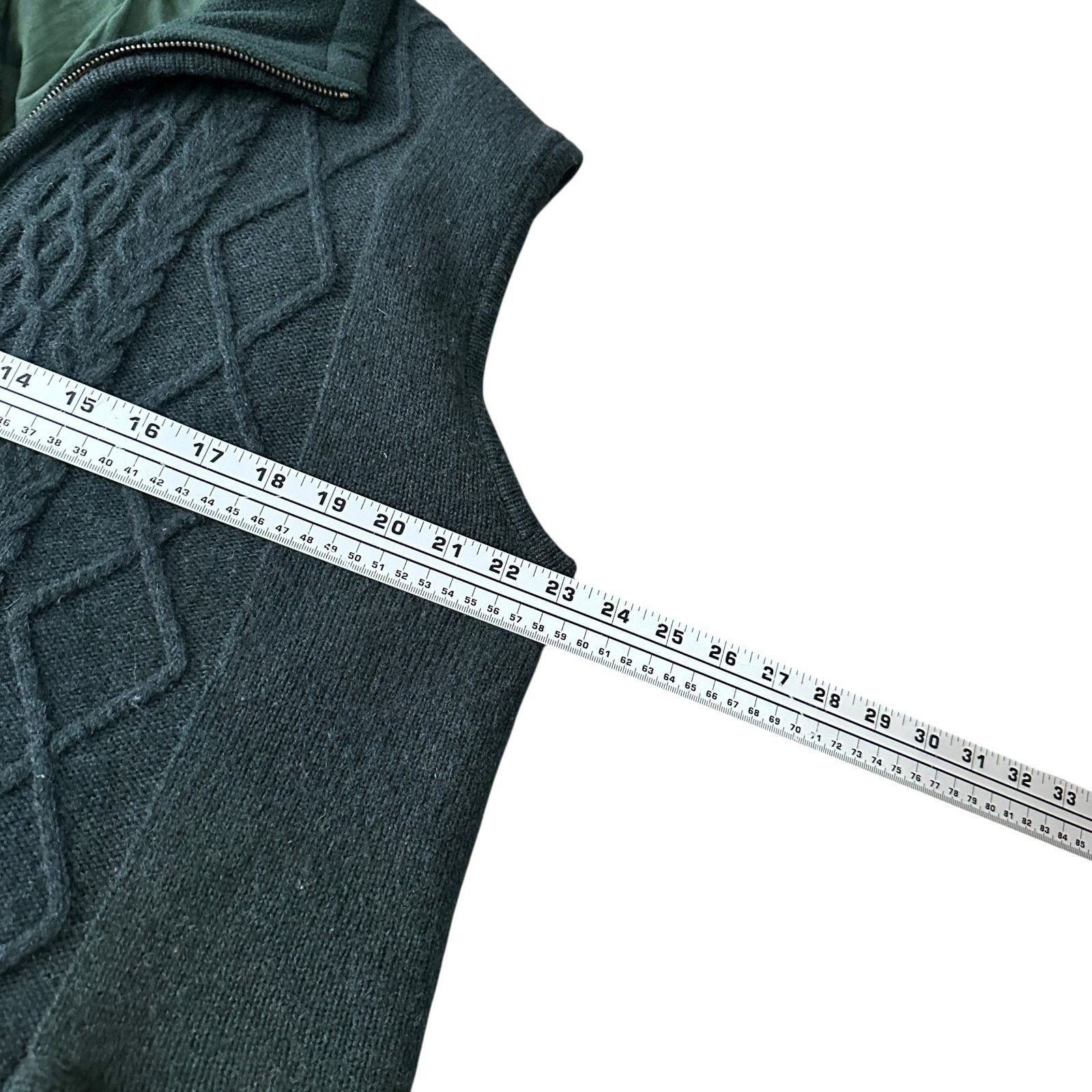 Carraig Donn Carraig Donn Sweater Vest Men’s Large Green Full Zip Wool Size US L / EU 52-54 / 3 - 9 Thumbnail