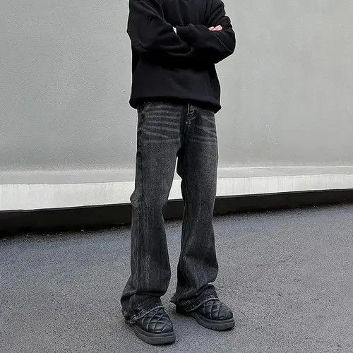 VIBE Loose Straight-leg Flared Black Jeans Size US 30 / EU 46 - 3 Thumbnail