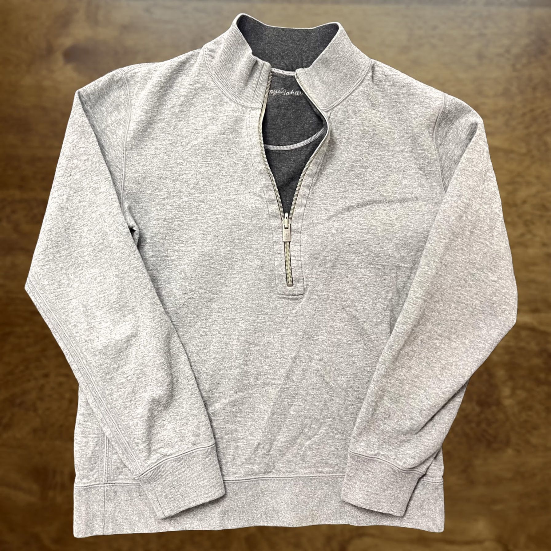 Tommy Bahama Tommy Bahama Fleece Quarter Zip Sweatshirt - Mens Small Gray - Pre-Owned Size US S / EU 44-46 / 1 - 1 Thumbnail
