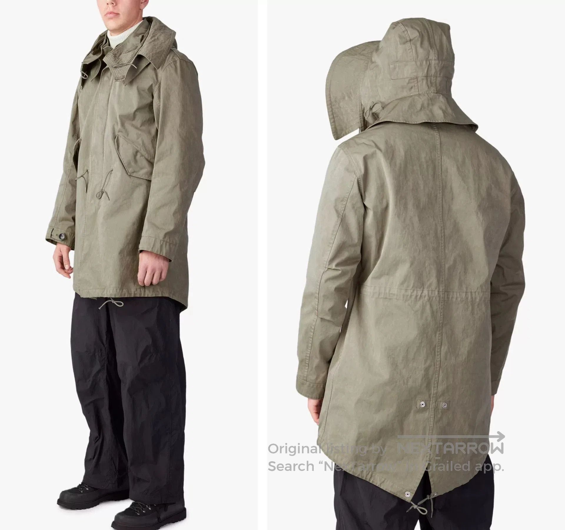 Ten C TEN C Parka Fish Tail Coat in Beige. Size US XL / EU 56 / 4 - 3 Thumbnail