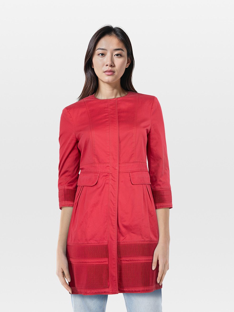 Burberry Pink Zip Up Mid Length Coat Size S / US 4 / IT 40 - 1 Thumbnail