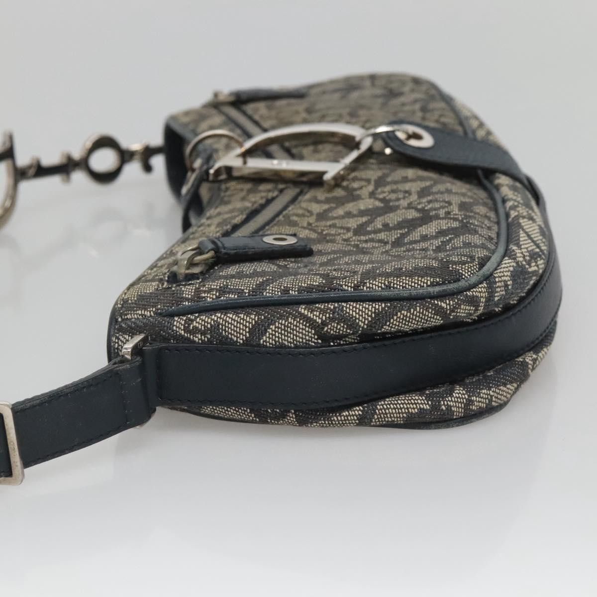 Dior DIOR Trotter Canvas Shoulder Bag Navy Silver Size ONE SIZE - 4 Thumbnail