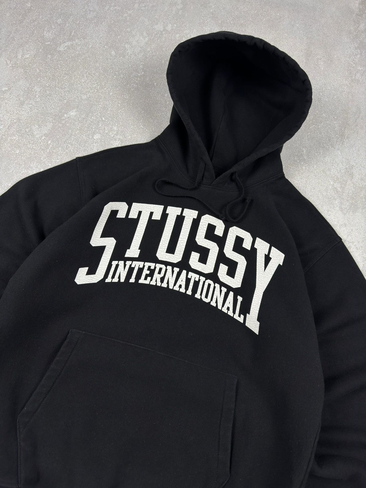 Stussy Vintage Stussy International Relaxed Washed Black Hoodie Size US M / EU 48-50 / 2 - 4 Thumbnail