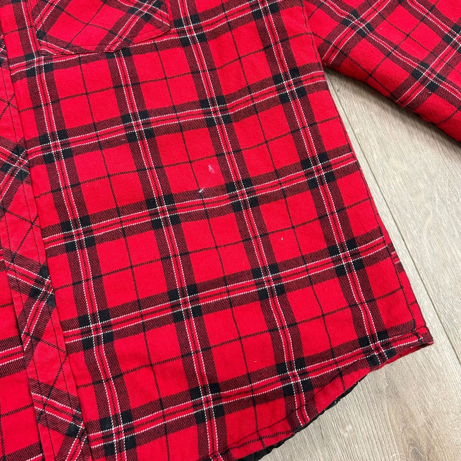 Metal Mulisha Metal Mulisha Red Flannel Jacket Button Up Size Medium M B21 Size US M / EU 48-50 / 2 - 3 Thumbnail