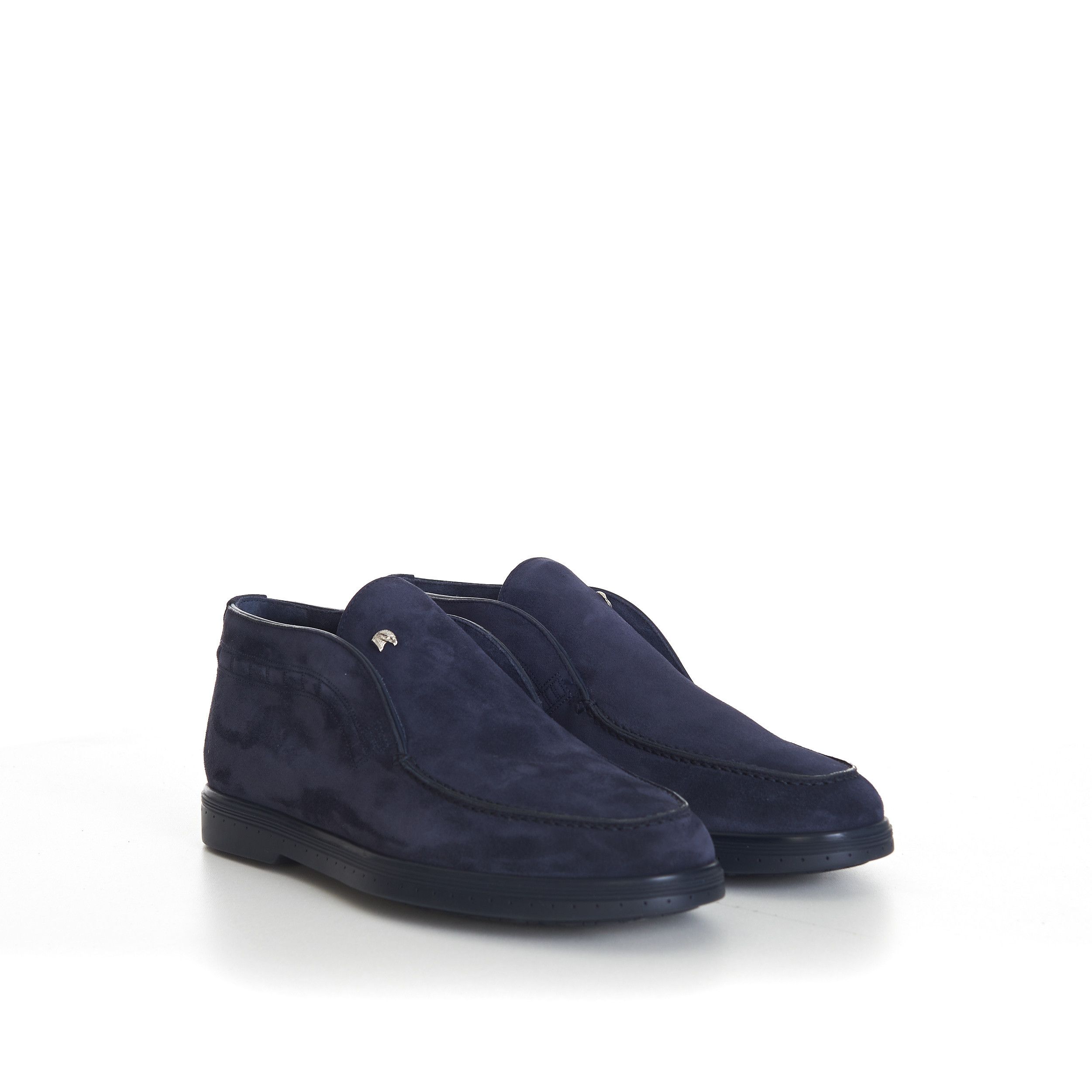 Stefano Ricci Blue Ankle Suede Loafers With Rubber Soles Size US 9 / EU 42 - 1 Thumbnail