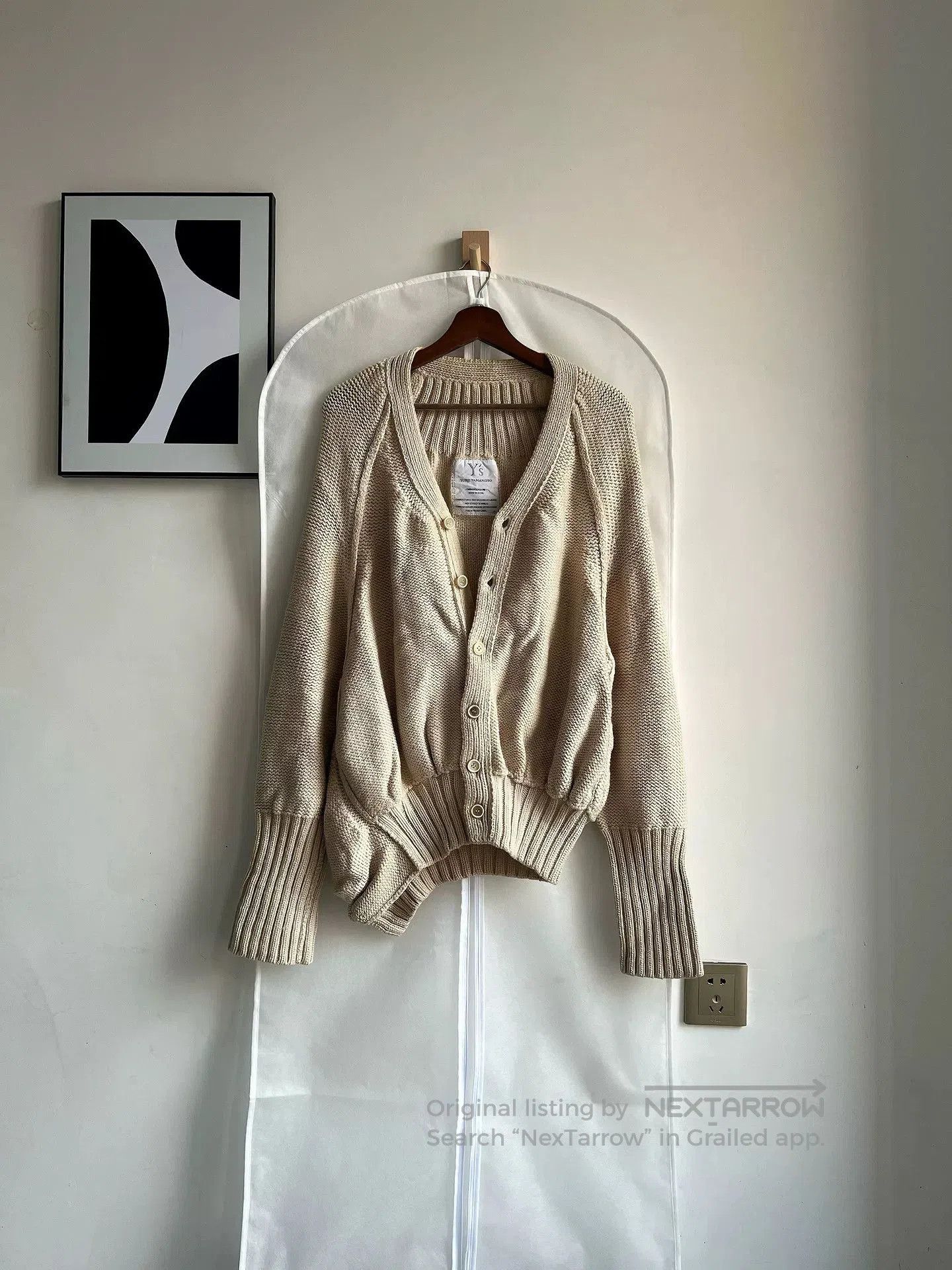 Yohji Yamamoto Yohji Yamamoto Asymmetric Wool Cardigan. Size L / US 10 / IT 46 - 1 Thumbnail
