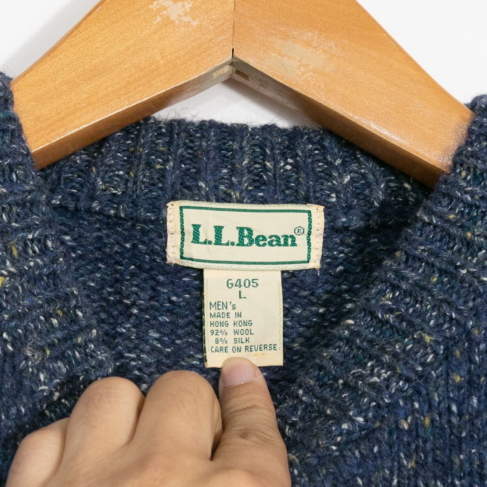 L.L. Bean Vintage 90 LL Bean Argyle Diamond Pattern Wool Sweater Large Size US L / EU 52-54 / 3 - 3 Thumbnail