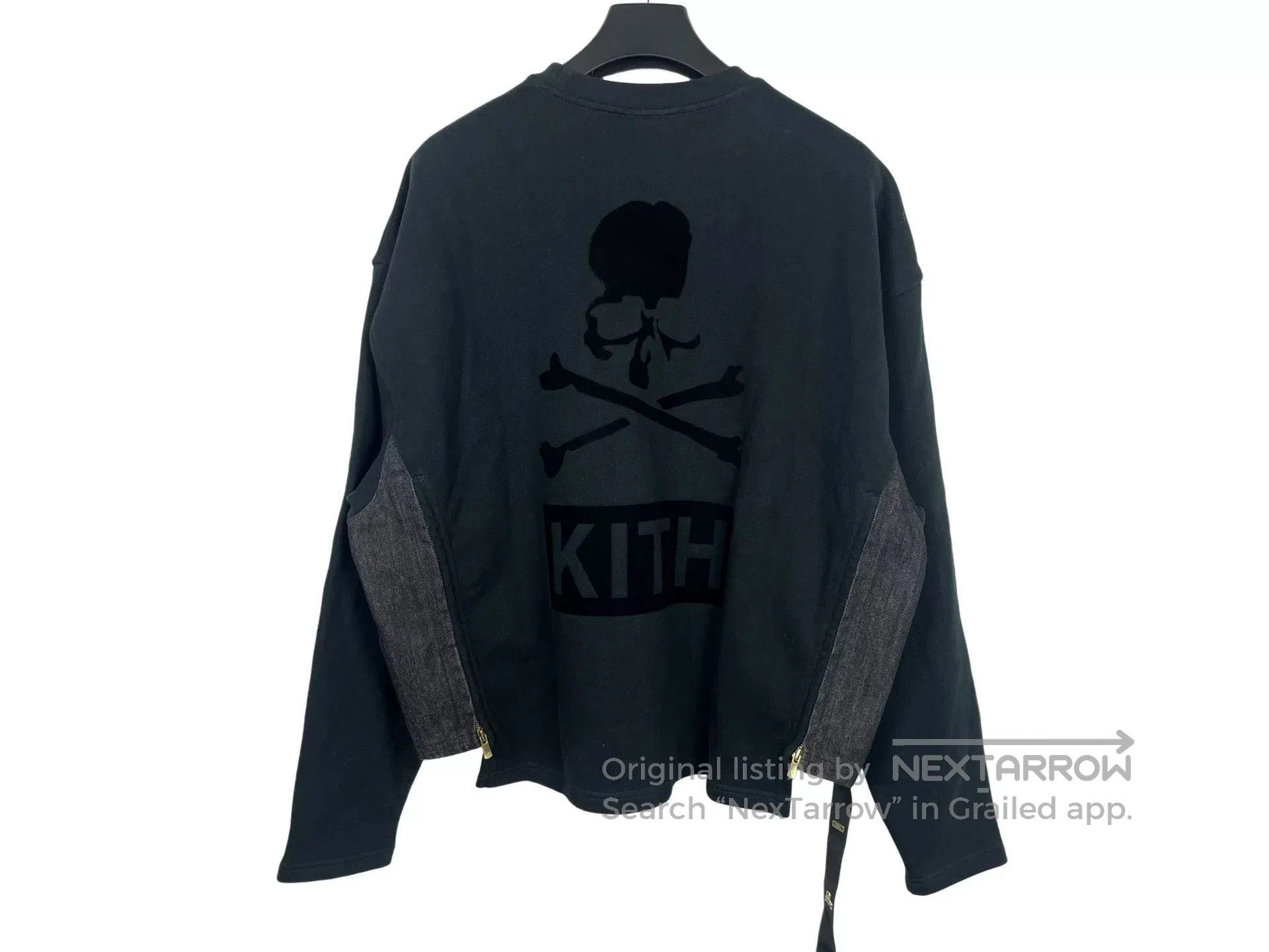 Mastermind Japan KITH x Mastermind Black Flocked Skull Hoodie. Size US S / EU 44-46 / 1 - 2 Thumbnail