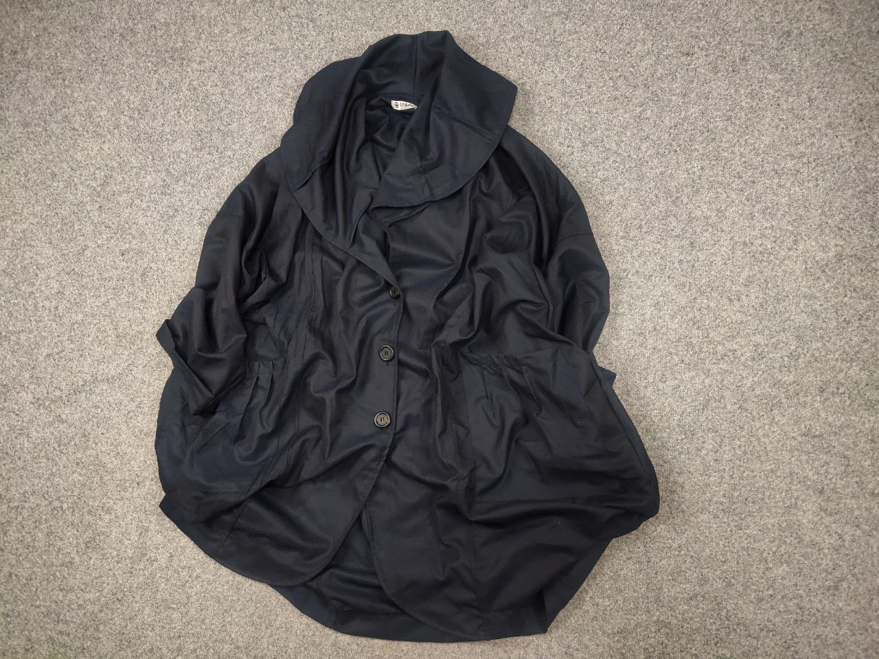 Vintage La Bass Germany Design Wool Blend Navy Oversized ligh Jacket Size XL / US 12-14 / IT 48-50 - 3 Thumbnail