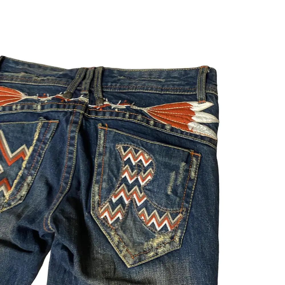 Japanese Brand Red Pepper Flared Ethnic Jeans Size US 27 - 11 Thumbnail