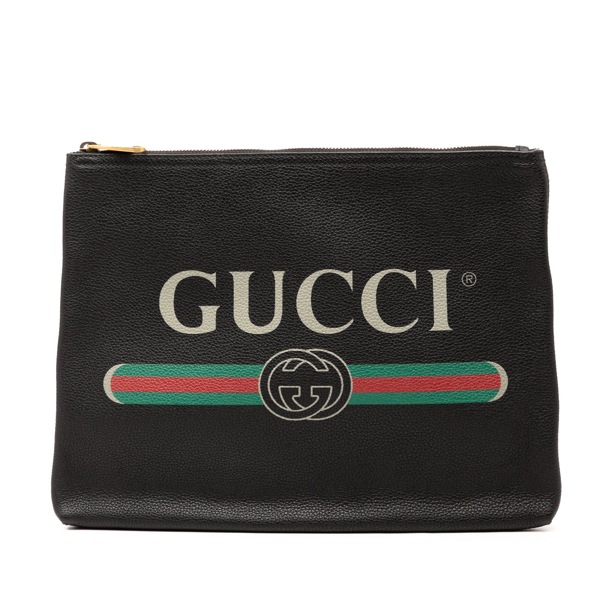 Gucci Medium Leather Logo Portfolio Clutch Size ONE SIZE - 1 Thumbnail