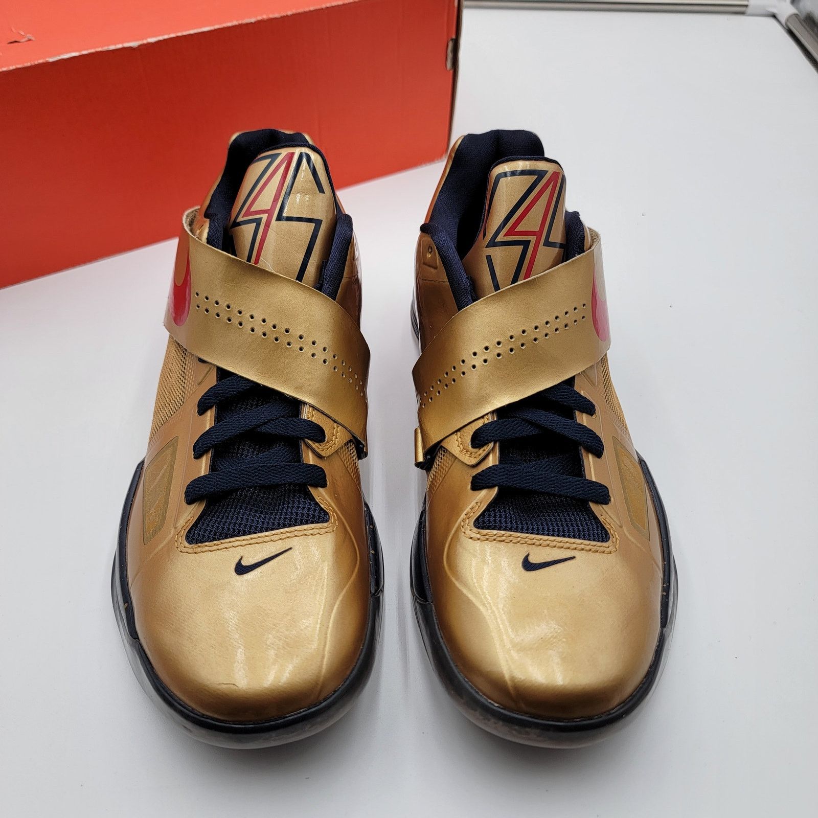Nike Nike Zoom KD 4 'Gold Medal' Sz 8.5 473679-702 Size US 8.5 / EU 41-42 - 3 Thumbnail