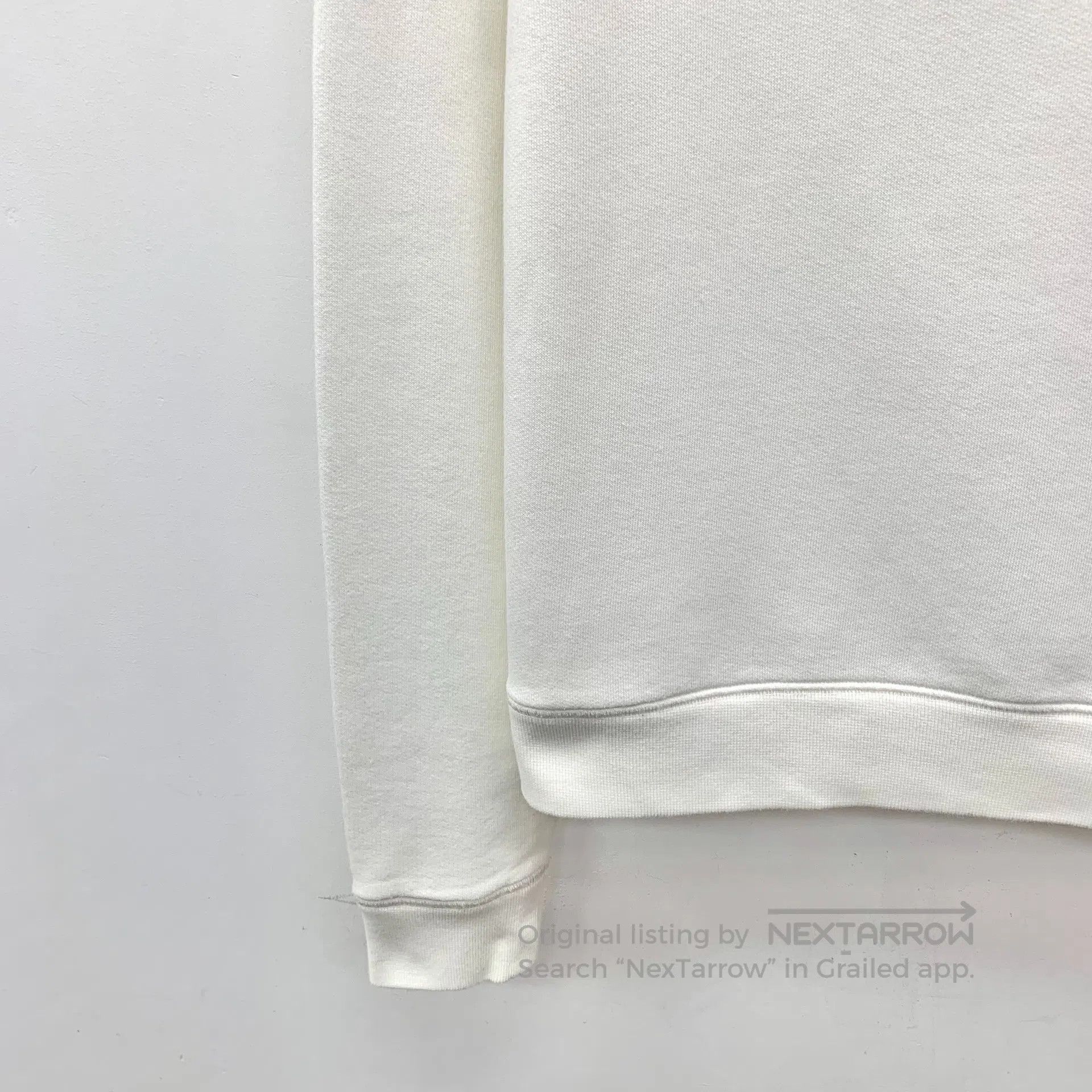 Moncler Moncler White Logo Patch Cotton Round Neck Long-sleeve Swe Size US M / EU 48-50 / 2 - 4 Thumbnail