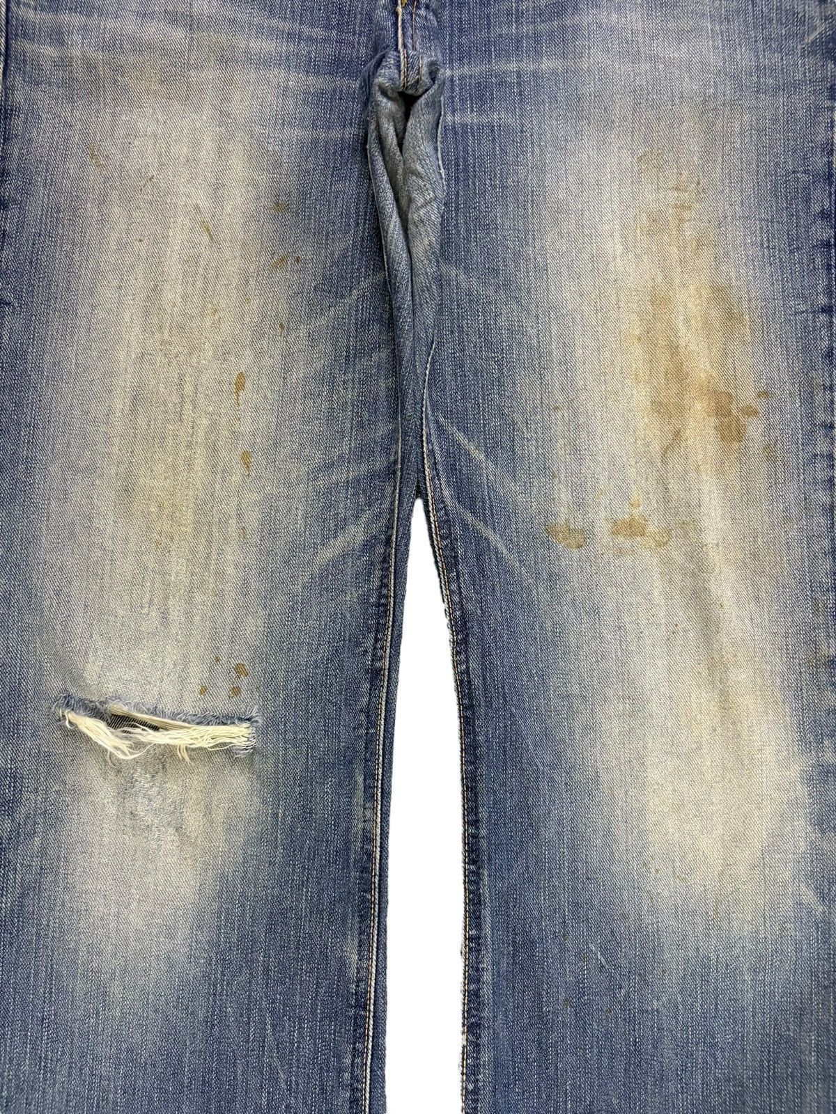 Lee Vintage Lee Rusty Mud Wash Distressed Bootcut Flare Jeans Size US 32 / EU 48 - 5 Thumbnail