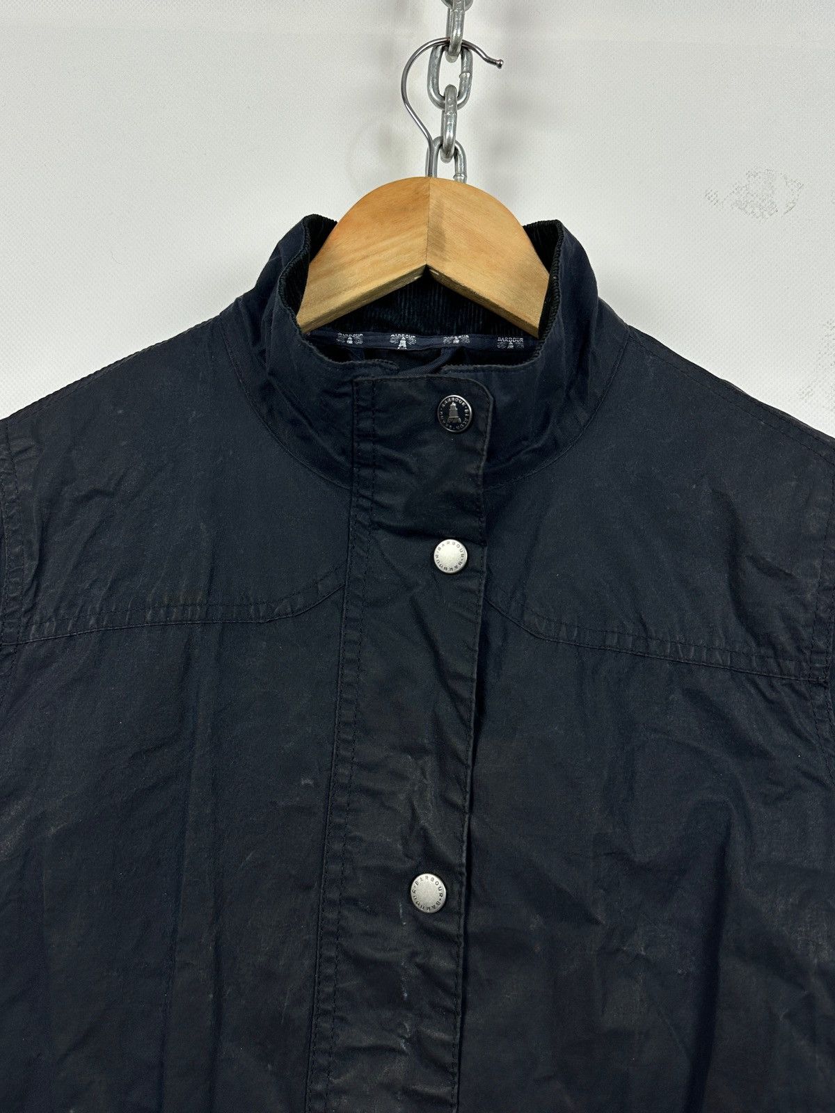 Barbour Barbour Navy Blue Waxed Dover Lightweight Jacket Size S / US 4 / IT 40 - 8 Thumbnail