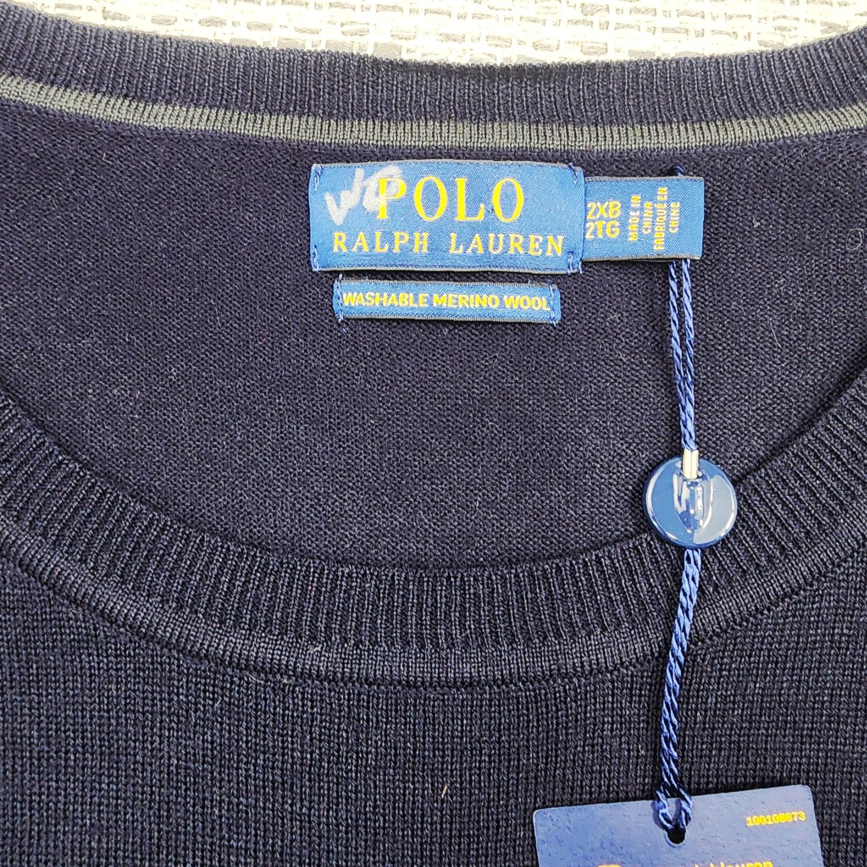 Polo Ralph Lauren Polo Ralph Lauren Sweater Mens 2XB Wool Crewneck Pullover NWT Blue Big & Tall Size US XXL / EU 58 / 5 - 4 Thumbnail