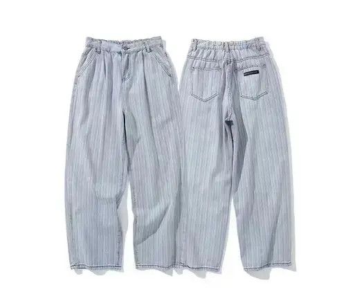 Japanese Brand 21SS Indigo Union Japan Blue Striped Denim Pants Size US 32 / EU 48 - 3 Thumbnail