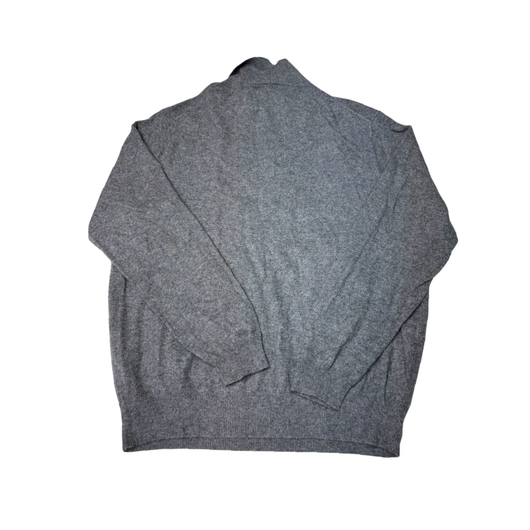 Saks Fifth Avenue Saks Fifth Avenue Mens Cashmere Mock Neck Button Pullover Sweater XL Gray Size US XL / EU 56 / 4 - 4 Thumbnail