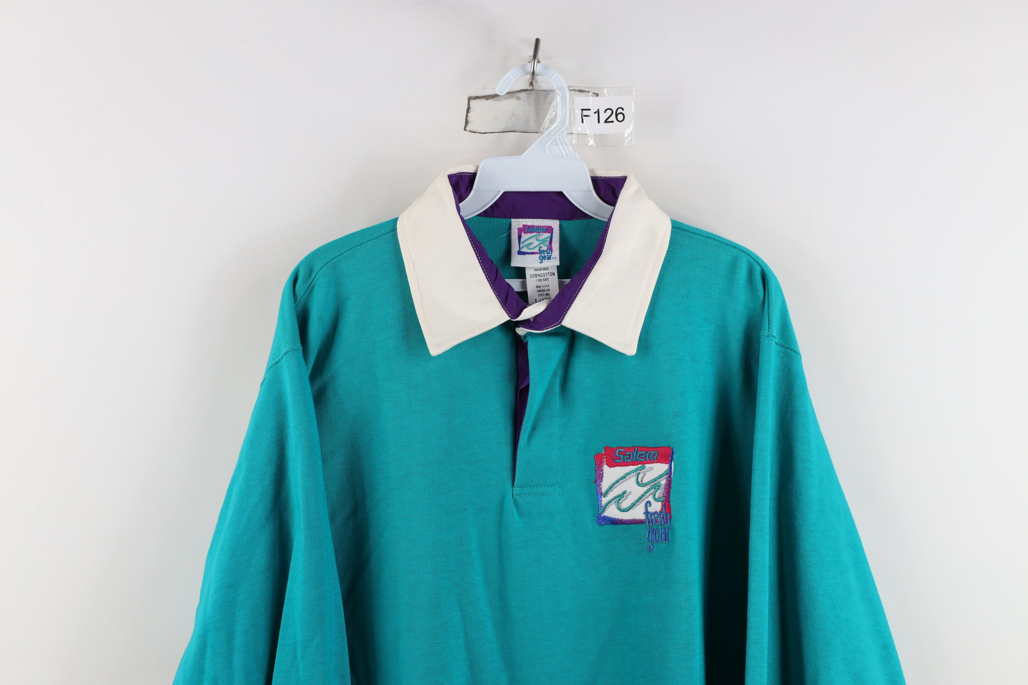Vintage Vintage 90s Salem Cigarettes Long Sleeve Rugby Polo Shirt Size US XL / EU 56 / 4 - 2 Thumbnail