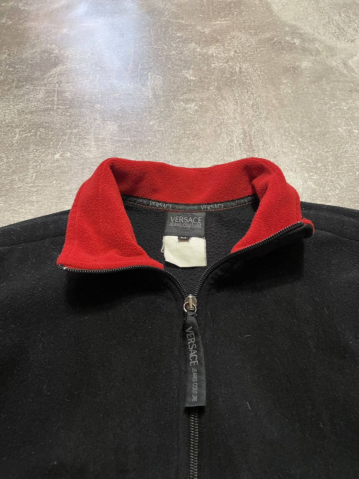 Versace × Versace Jeans Couture × Vintage Vintage 90s Versace Jeans Couture 1/4 Zip Fleece Jacket Size US M / EU 48-50 / 2 - 11 Thumbnail