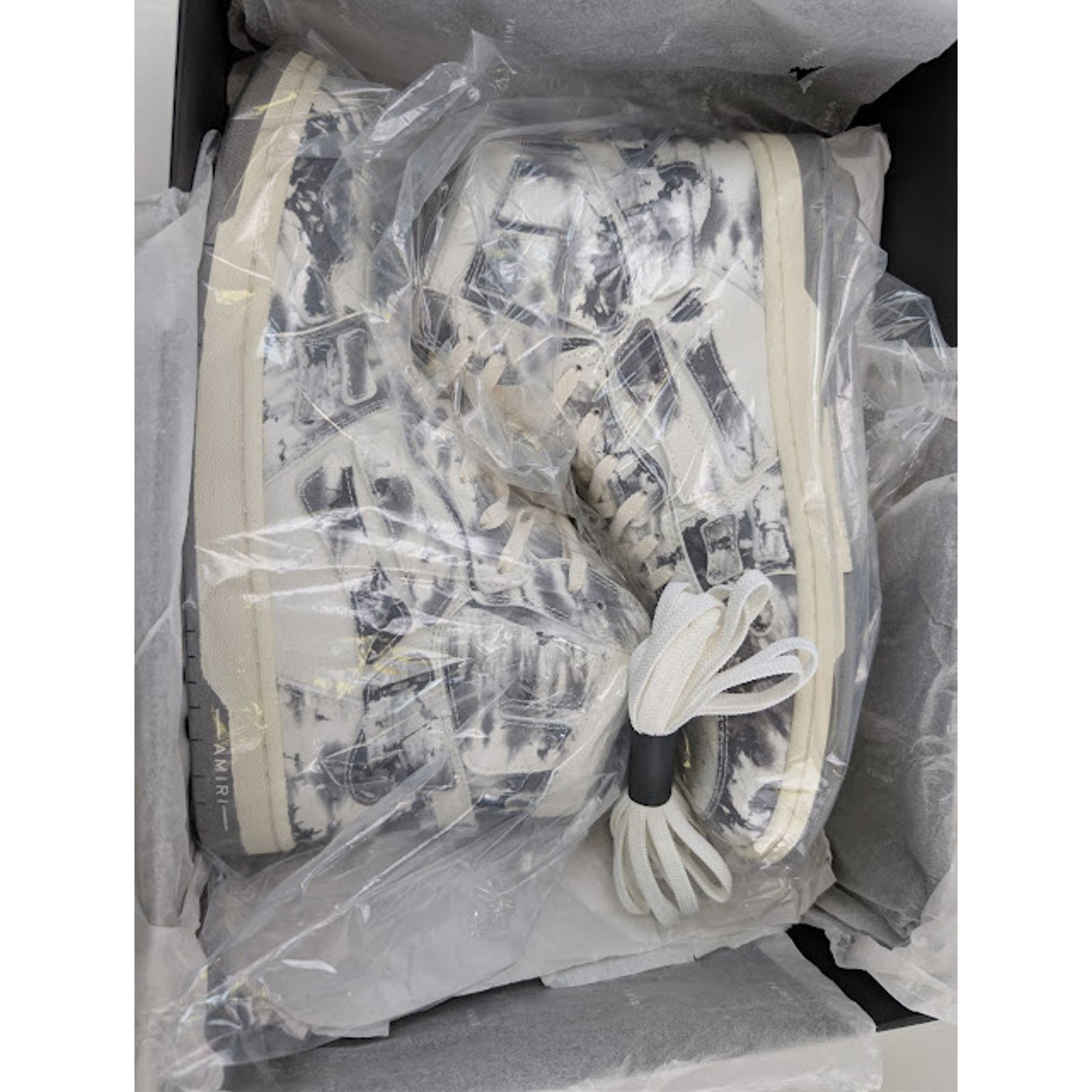 Amiri o1rshd1 Tie Dye Skel Hi Top Sneakers in Grey Size US 12 / EU 45 - 21 Thumbnail