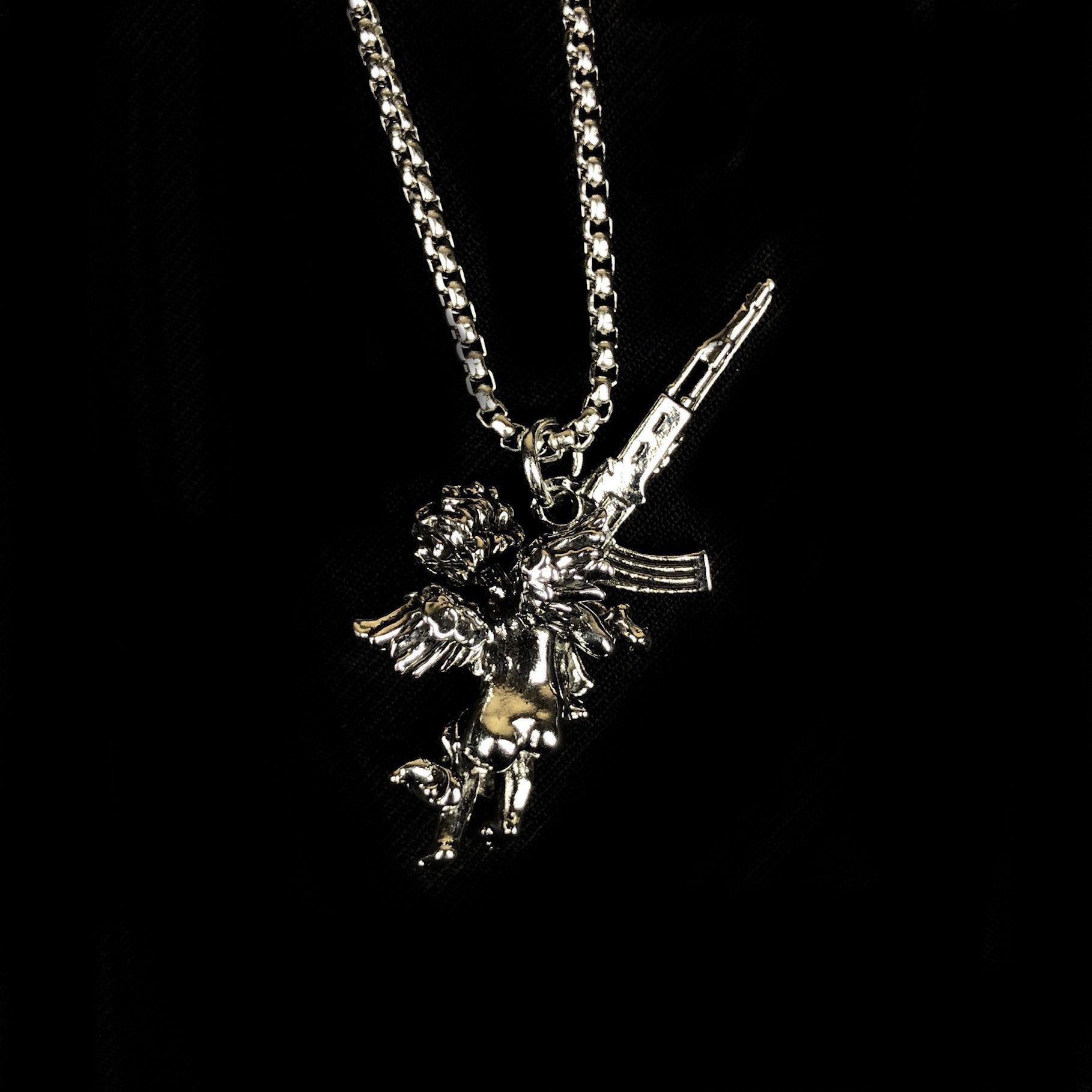 Jewelry Angel Necklace Punk Y2K Chain Size ONE SIZE - 2 Thumbnail