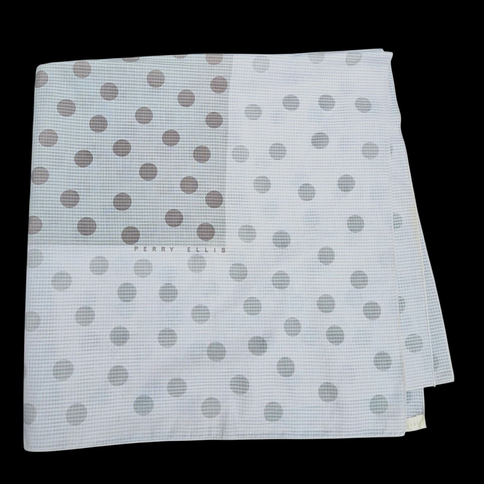 Perry Ellis Vintage 80s Perry Ellis Set (2) Square Scarves Dot Print & M Size ONE SIZE - 10 Thumbnail