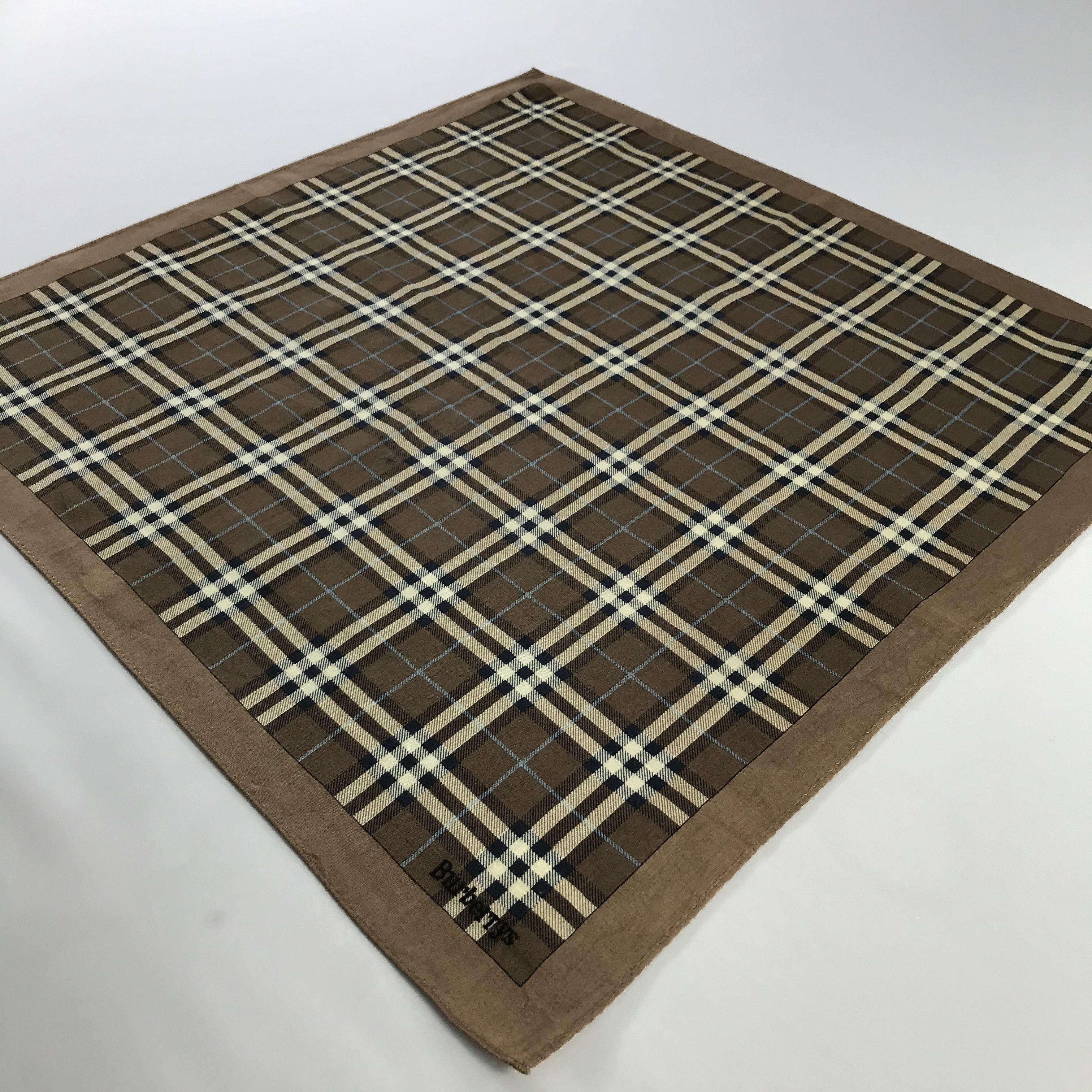 Burberry × Vintage Burberry Bandana / Handkerchief / Neckerchief - S542 Size ONE SIZE - 2 Thumbnail