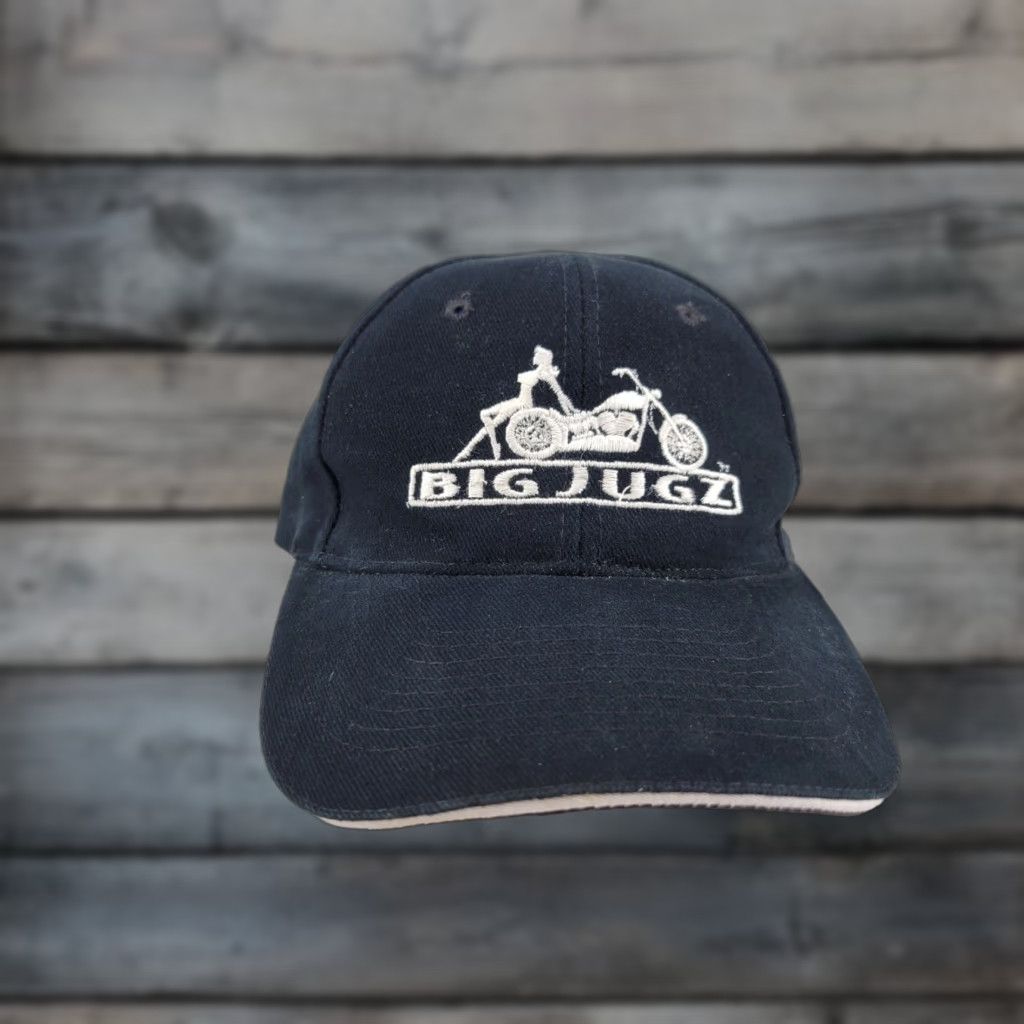 Vintage Big Jugz Biker Hat Baseball Cap Mens One Size Black Christmas Size ONE SIZE - 1 Thumbnail