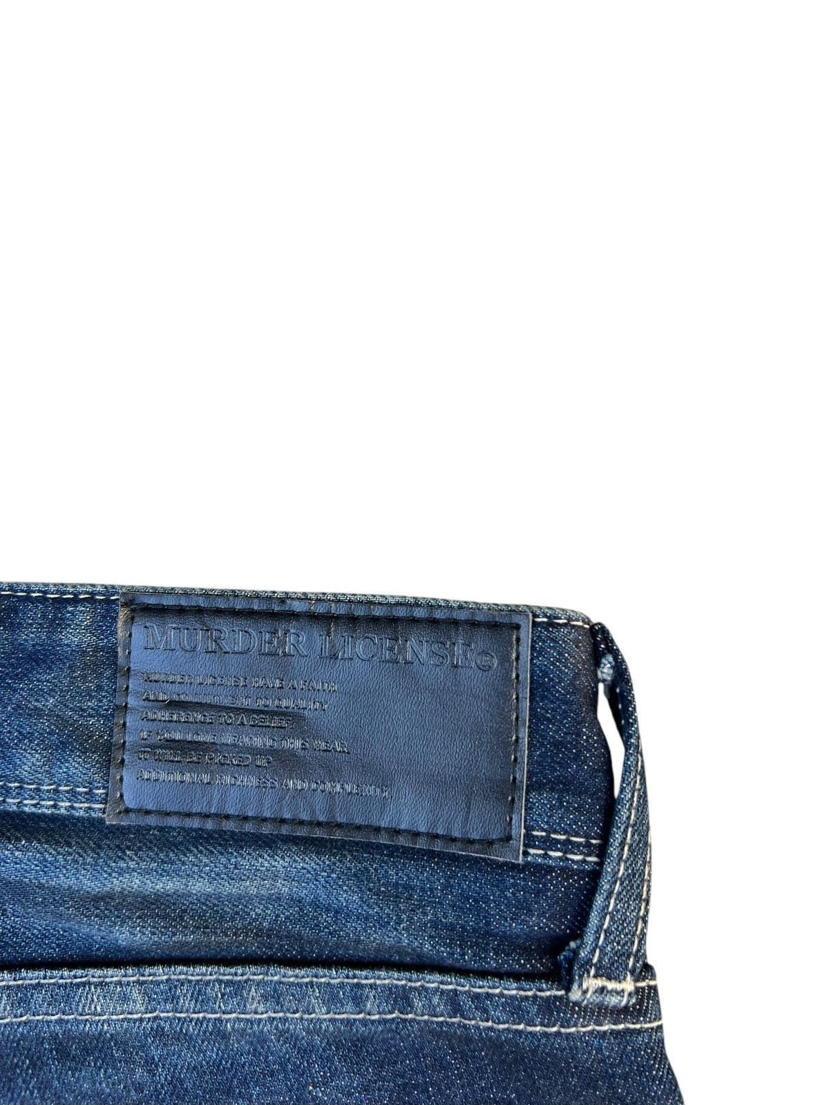If Six Was Nine × Le Grande Bleu (L.G.B.) × Murder License Clawmark Waxed Denim Murder License Flare Jeans Size US 29 - 19 Thumbnail