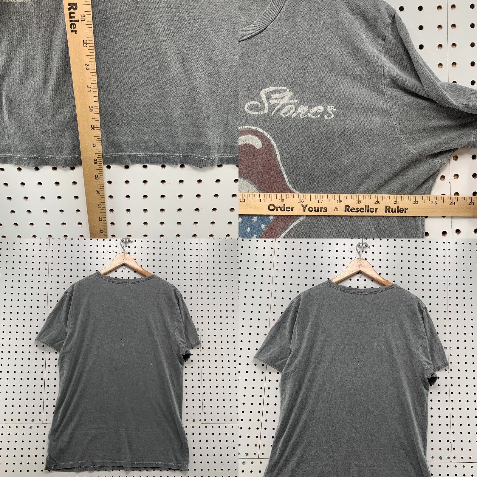 Vintage VINTAGE The Rolling Stones Shirt Unisex Adult T-Shirt Gray L Band Music 90s Mens Size US L / EU 52-54 / 3 - 8 Thumbnail