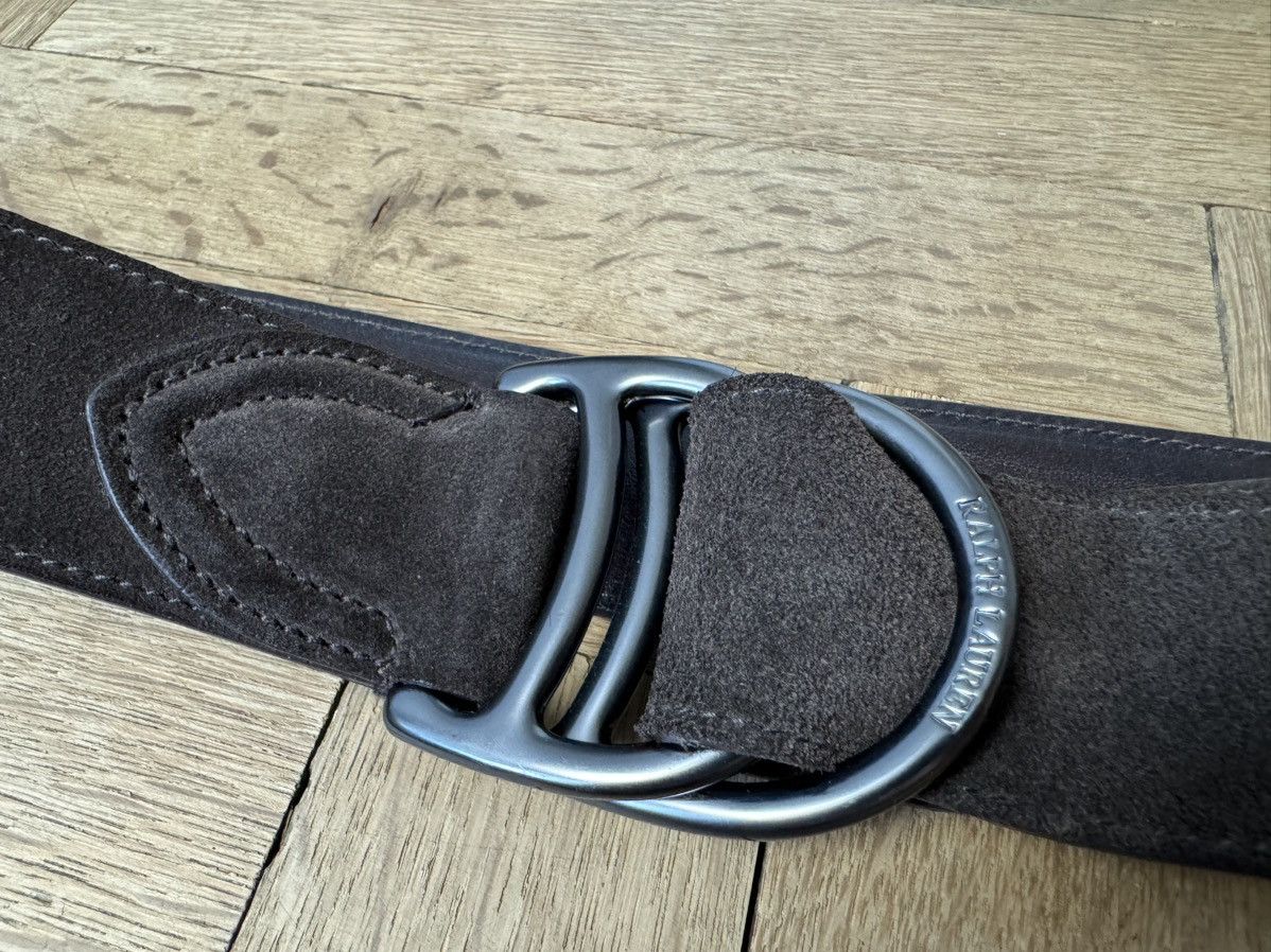 Ralph Lauren Ralph Lauren Double D Ring Brown Suede Leather Belt S Size ONE SIZE - 2 Thumbnail