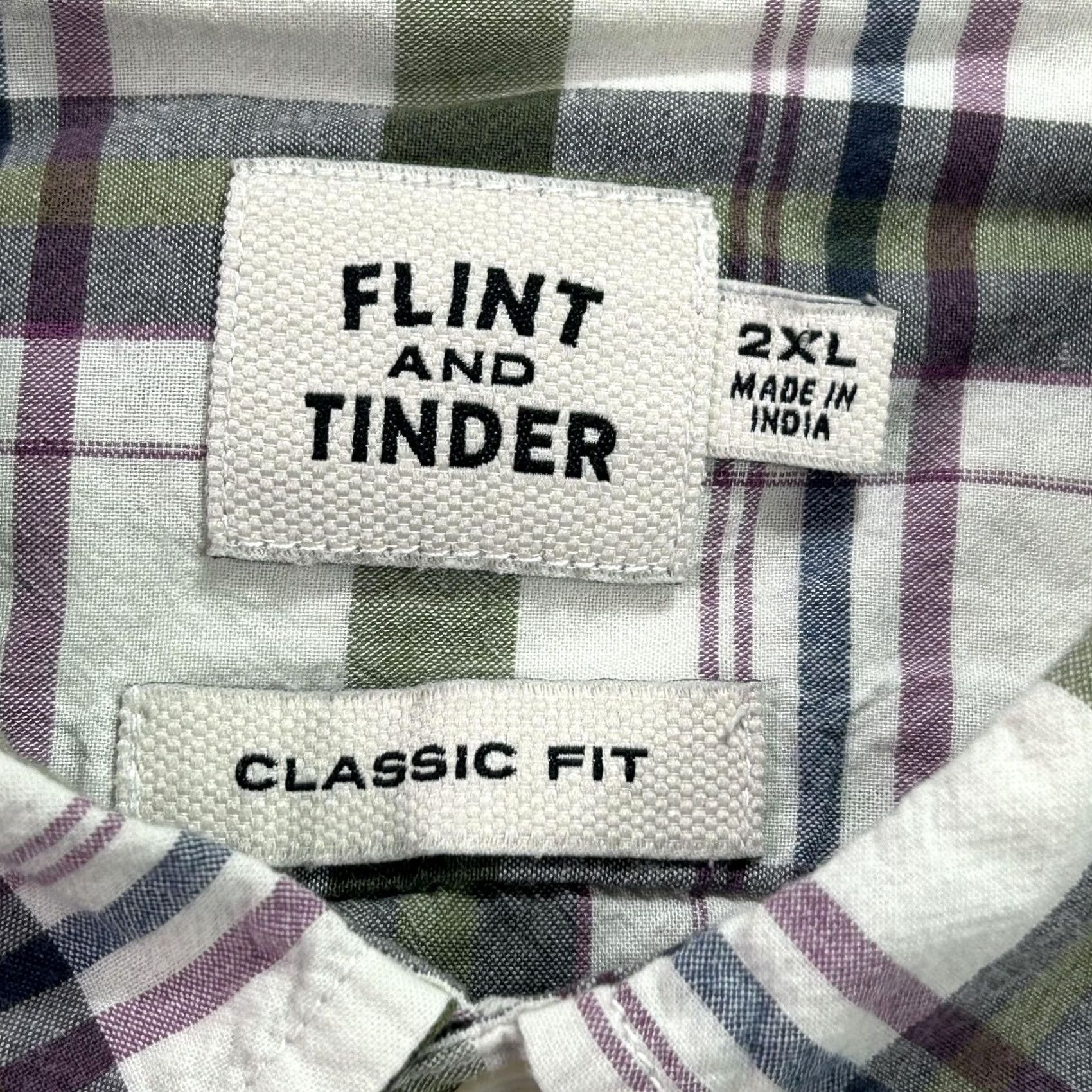 Flint And Tinder Flint and Tinder Shirt Mens 2XL Green Plaid Long Sleeve Button Up Classic Casual Size US XXL / EU 58 / 5 - 4 Thumbnail
