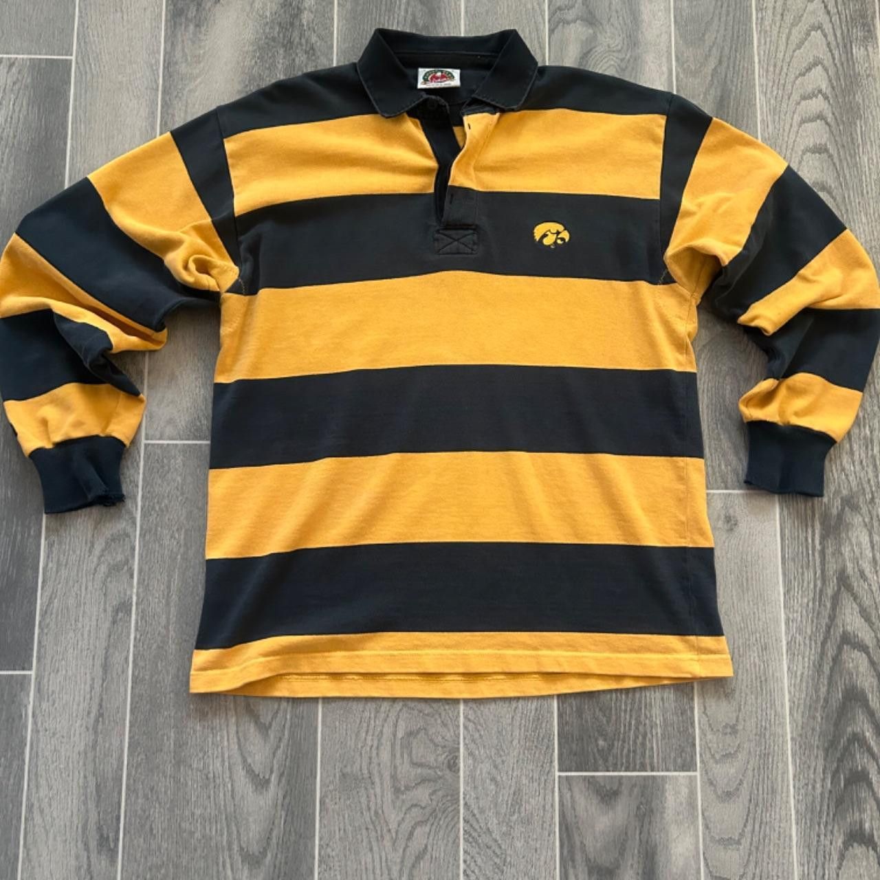Vintage Iowa Hawkeyes Rugby Long Sleeve Shirt Size US L / EU 52-54 / 3 - 1 Thumbnail