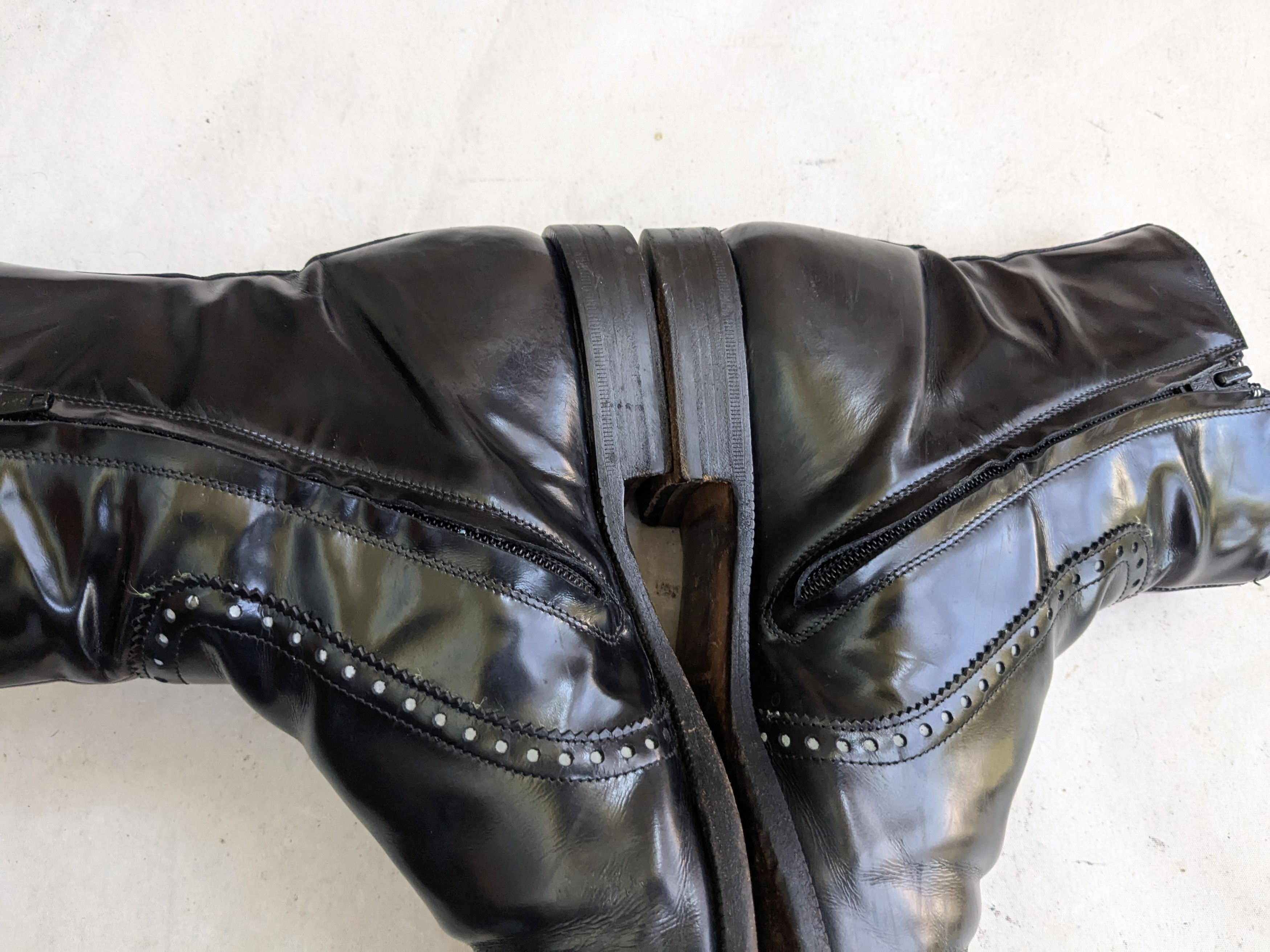 Maison Margiela Maison Margiela Side Zip Boots Black Brogues 9 42 Size US 9 / EU 42 - 11 Thumbnail