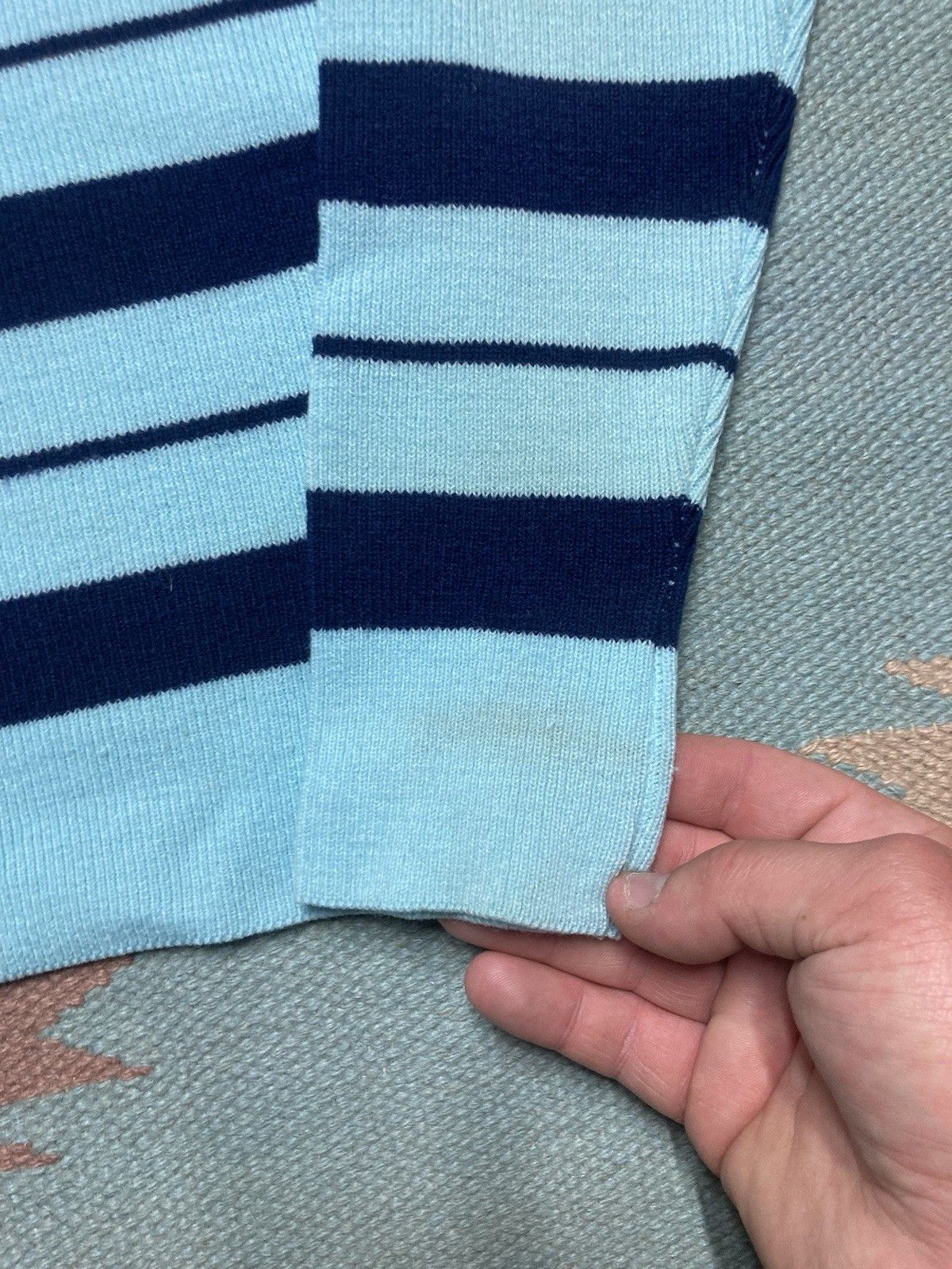 JCPenney × Vintage Vintage 70s polo shirt JCP blue striped youth L adult small Size US S / EU 44-46 / 1 - 3 Thumbnail