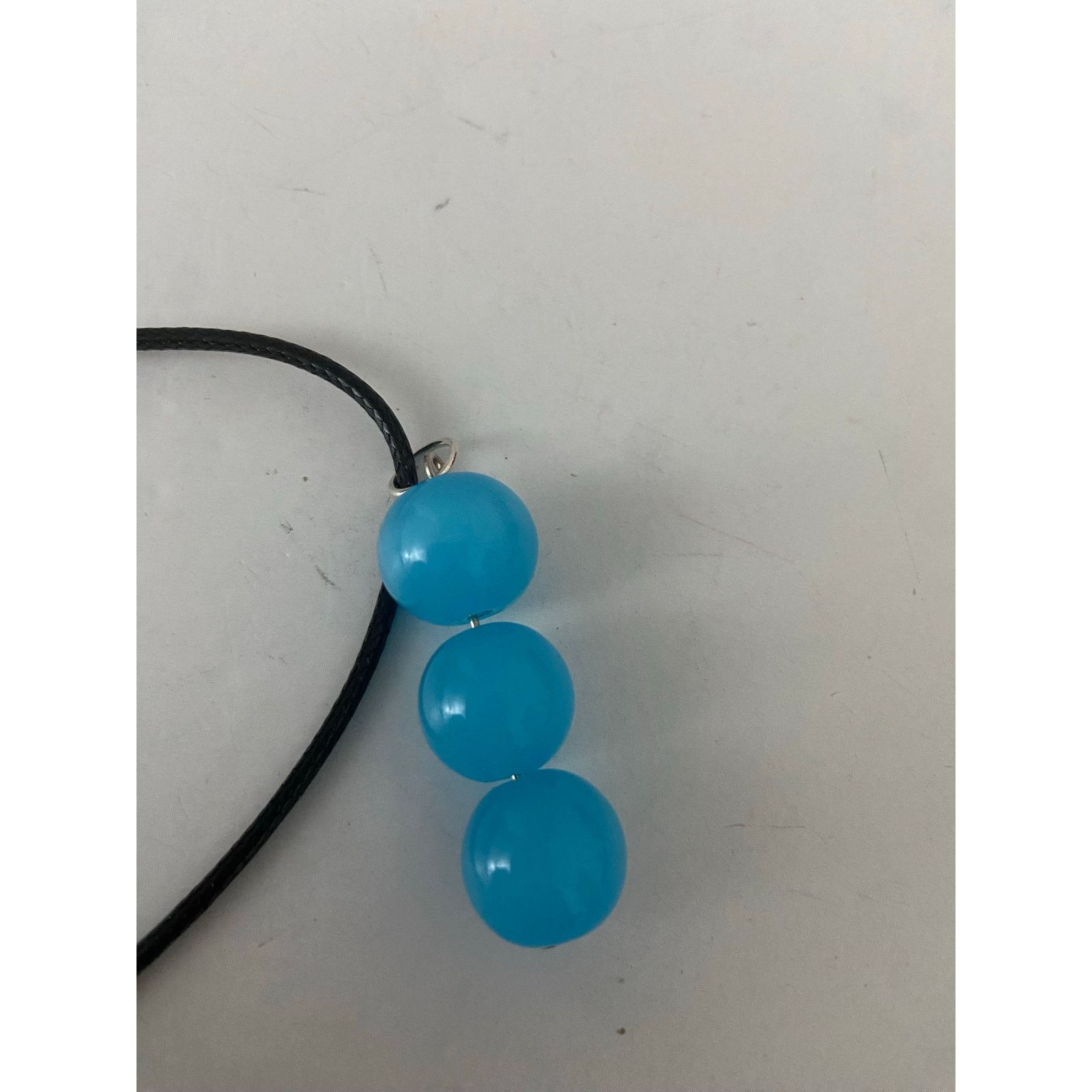 Handmade Blue agate pendant necklace Size ONE SIZE - 5 Thumbnail