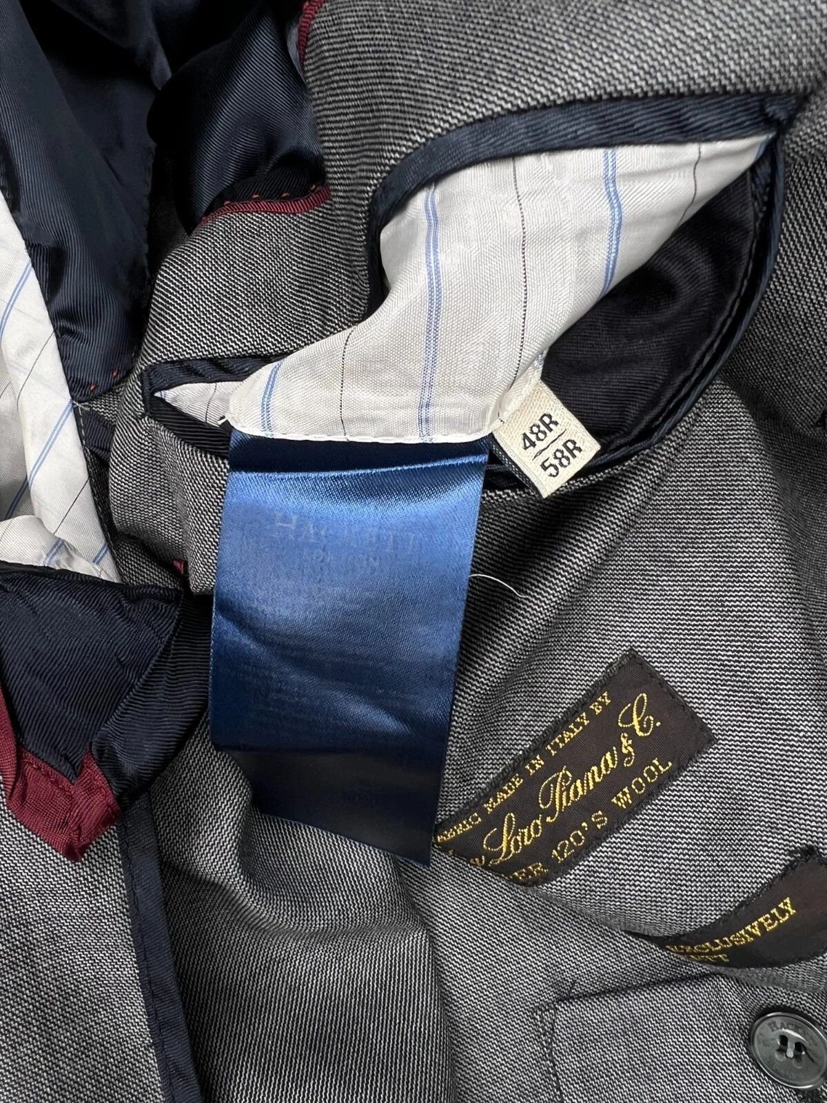Hackett × Loro Piana Hackett Mayfair ing Loro Piana 120's Wool Grey Blazer Size 48R - 18 Thumbnail