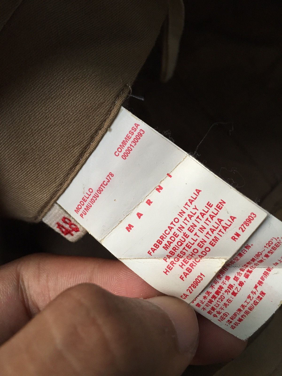 Marni MARNI CHINO PANTS CELLPOCKET Size US 33 - 11 Thumbnail
