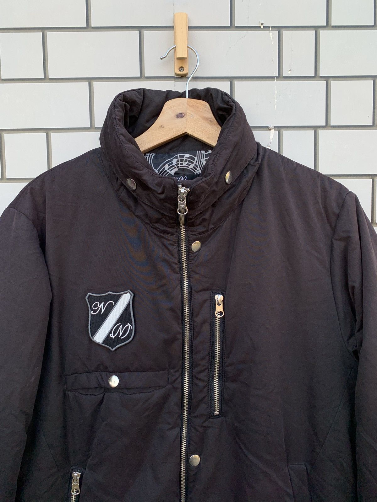 Japanese Brand 2017 A/W NUMBER (N)INE INSULATION ZIP UP BOMBER JACKET Size US M / EU 48-50 / 2 - 8 Thumbnail
