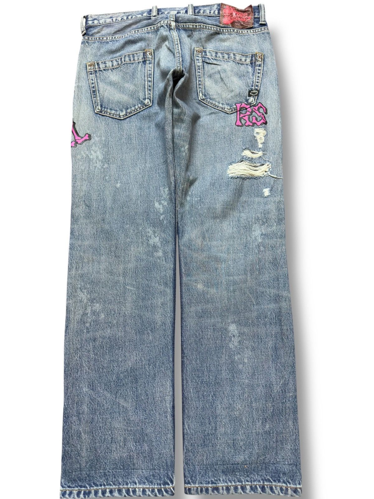 Hysteric Glamour Vintage RNA.Inc Ripped Printed Distressed Denim Size US 32 / EU 48 - 5 Thumbnail