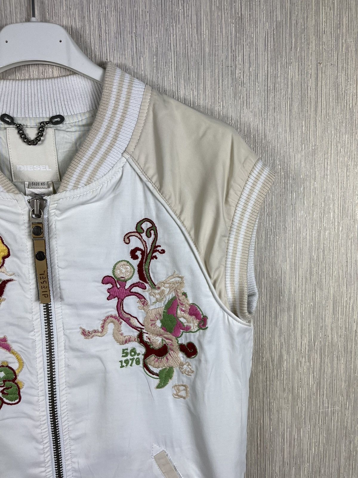 Diesel × Japanese Brand × Vintage Vintage Diesel y2k Japanese style vest zip jacket floral Size US XS / EU 42 / 0 - 3 Thumbnail