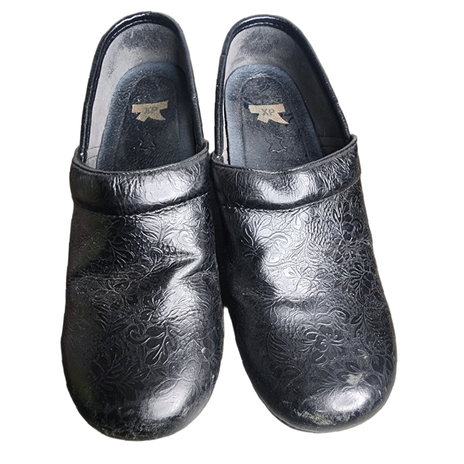 Dansko VINTAGE Dansko Professional Women's Leather Clogs Black 7.5 US 38 EU Size Comfort Shoes Mens Womens Girl Boys Size ONE SIZE - 1 Thumbnail