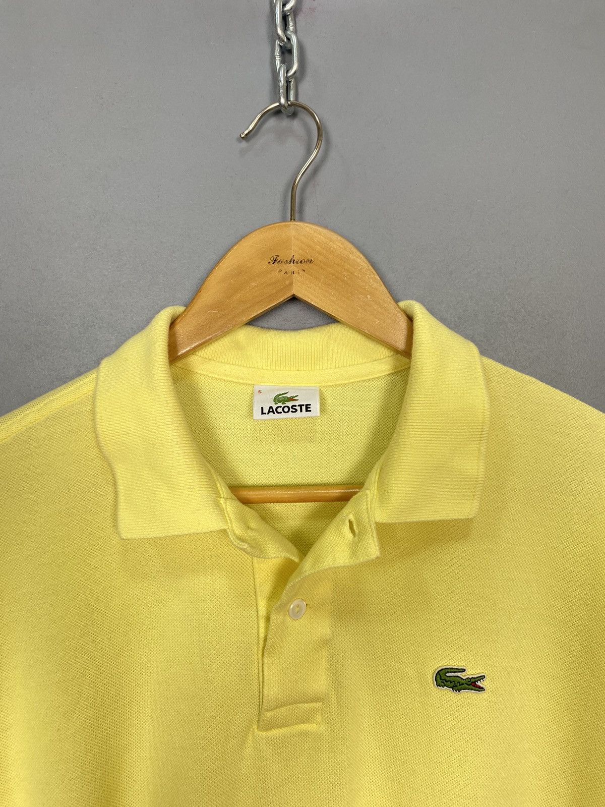 Lacoste Vintage Lacoste Polo Shirt Size L Short Sleeve Top Yellow Size US L / EU 52-54 / 3 - 4 Thumbnail