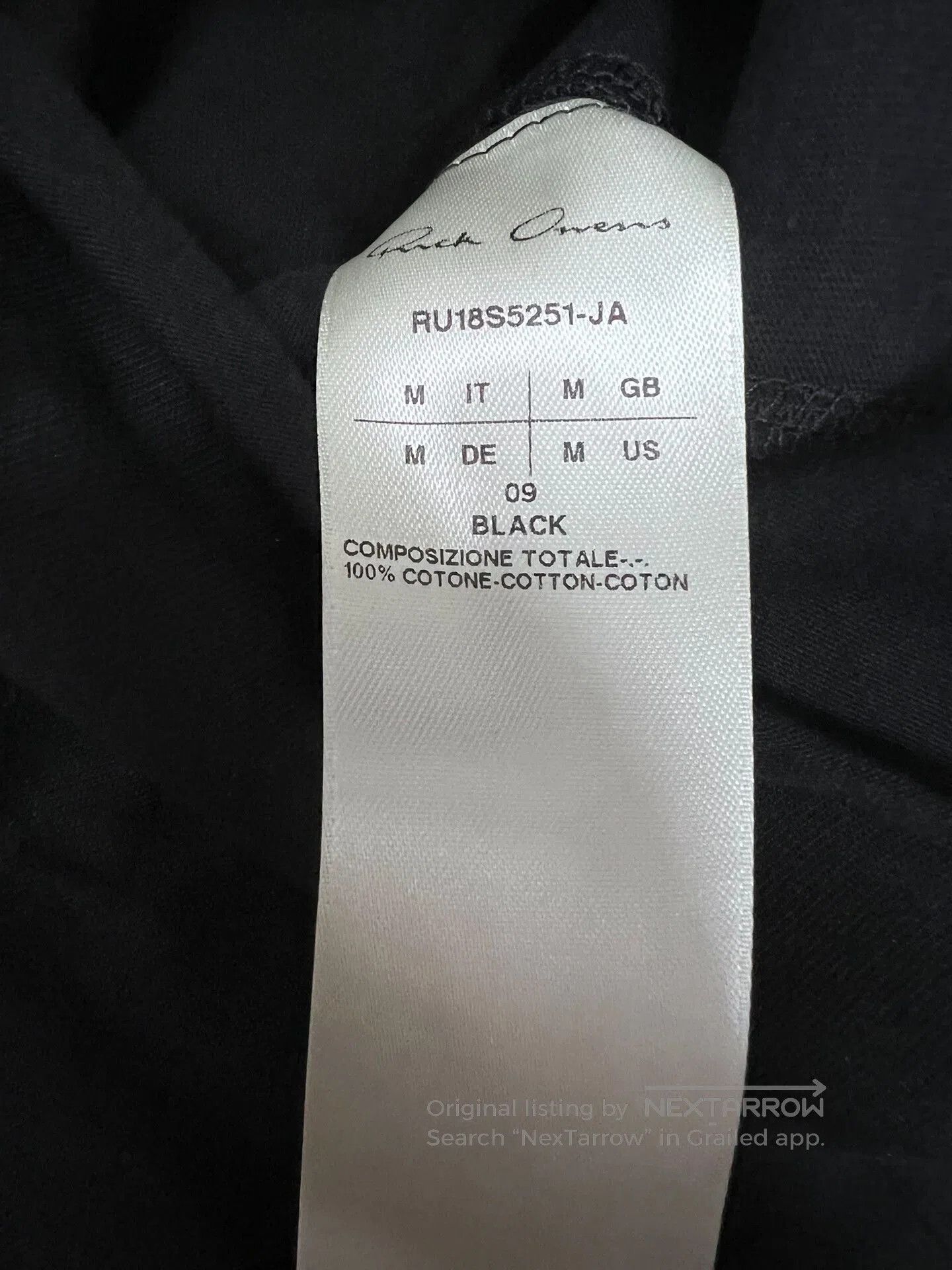 Rick Owens Rick Owens Black Short Sleeve T. Size US M / EU 48-50 / 2 - 7 Thumbnail