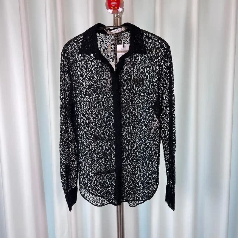 Dior Dior Black Sheer Women's Shirt 0089 Size M / US 6-8 / IT 42-44 - 1 Thumbnail