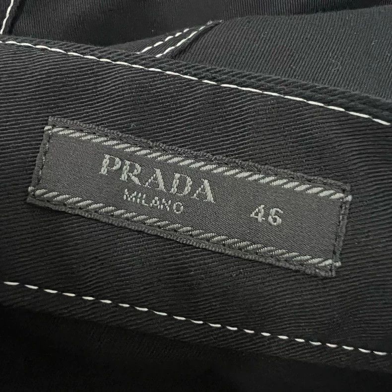 Prada Prada Black line triangle logo trousers 2502-Nextarrow Size US 30 / EU 46 - 3 Thumbnail