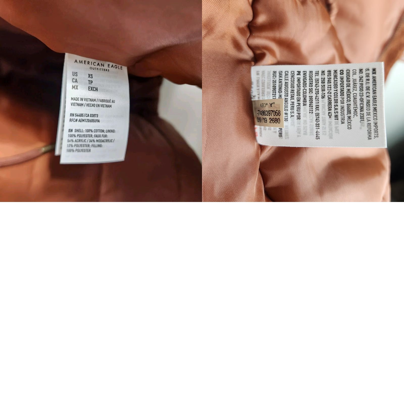 American Eagle Outfitters American Eagle Womens |XS| Rust Orange Corduroy Hooded Parka Jacket Coat Size XS / US 0-2 / IT 36-38 - 9 Thumbnail