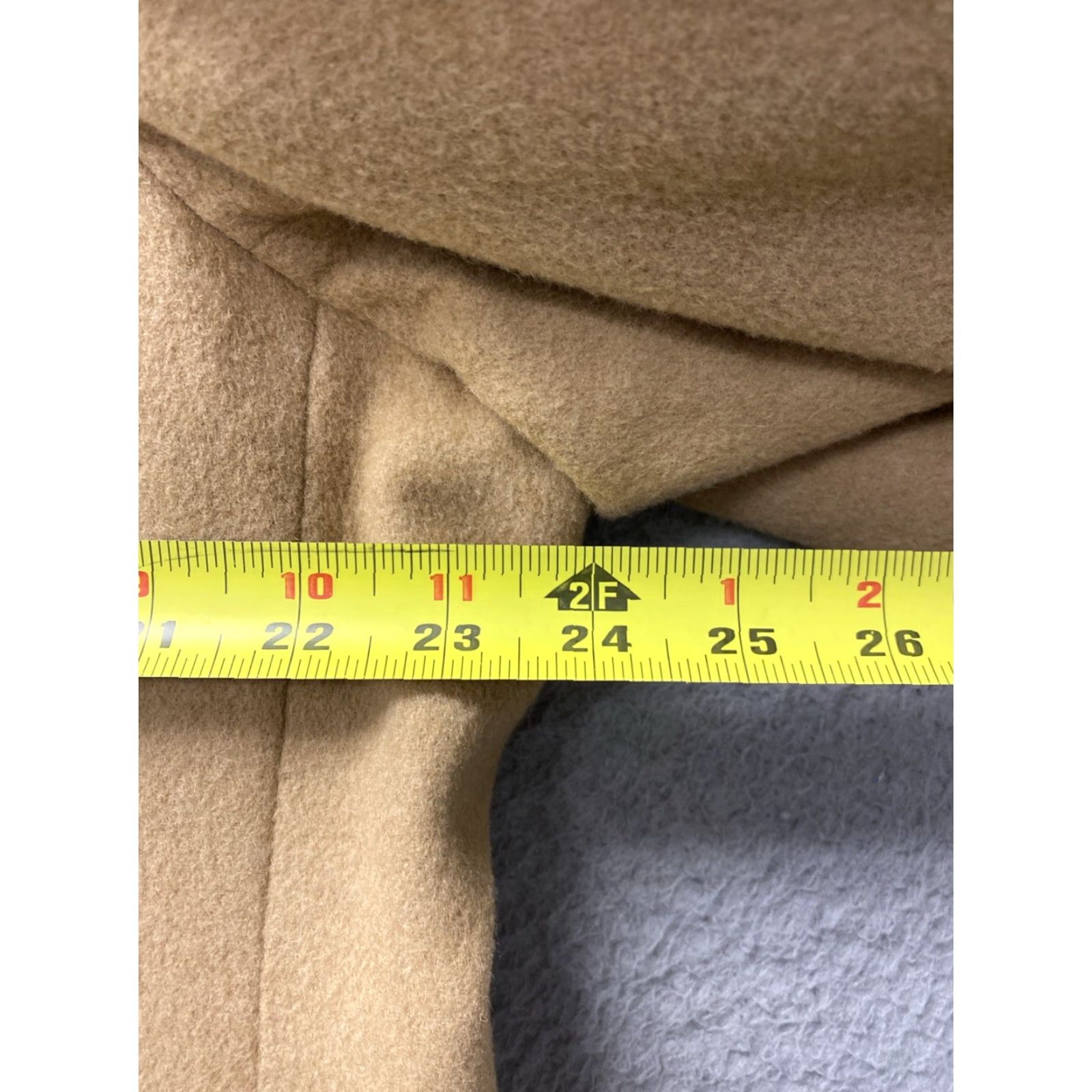 Bill Blass VINTAGE Bill Bass Men's Blazer Jacket 48 Tan Camel Hair Single-Breasted 2-Button Formal Casual Sport Size 48R - 3 Thumbnail