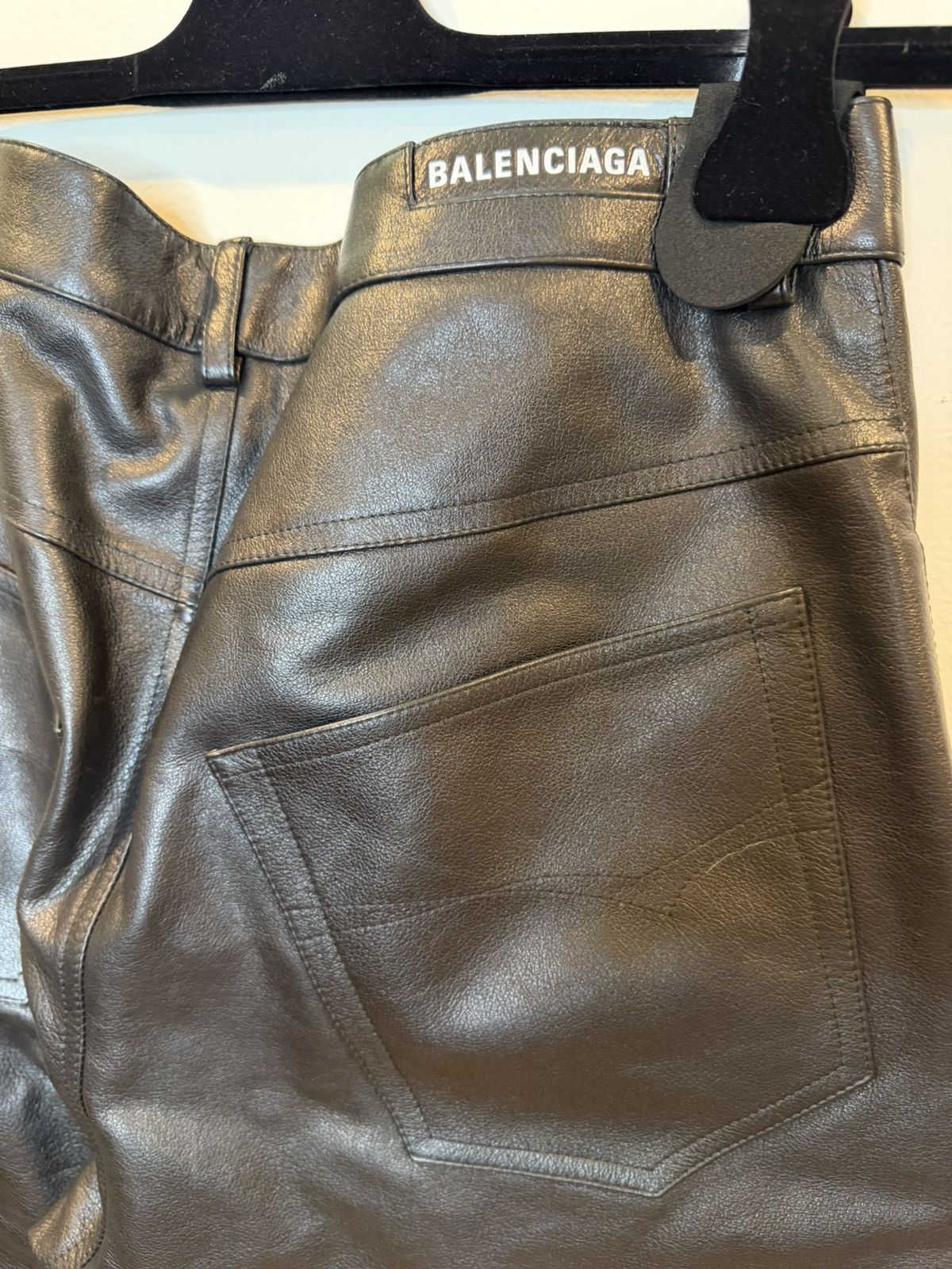 Balenciaga Balenciaga Soft Matte Leather Pants Size US 31 - 5 Thumbnail